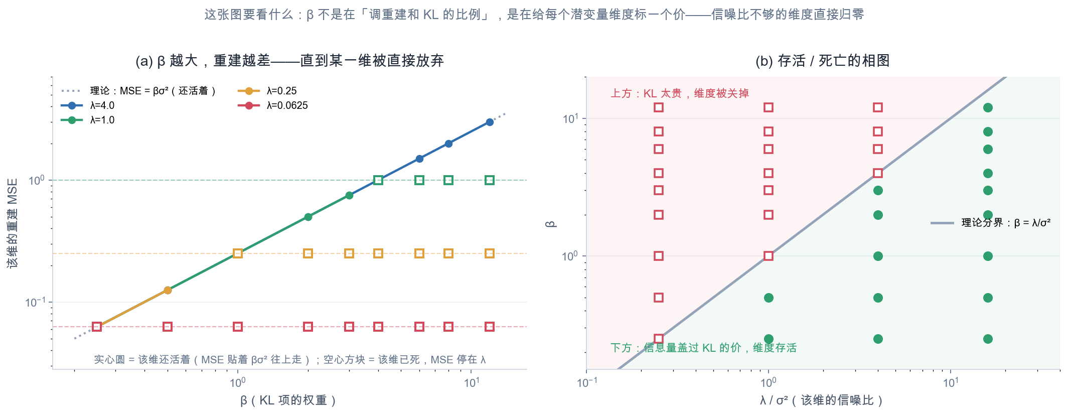 图3:β 加权的代价与维度存活相图